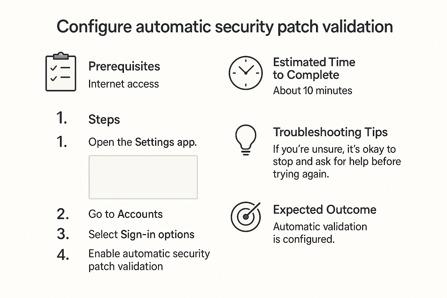 Configure automatic security patch validation