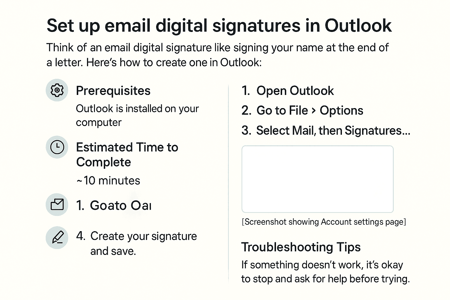 Set up email digital signatures in Outlook