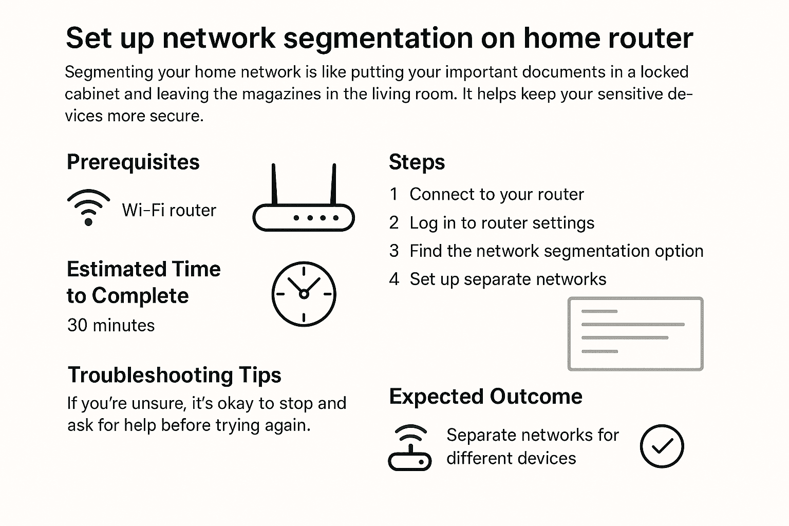 Set up network segmentation on home router