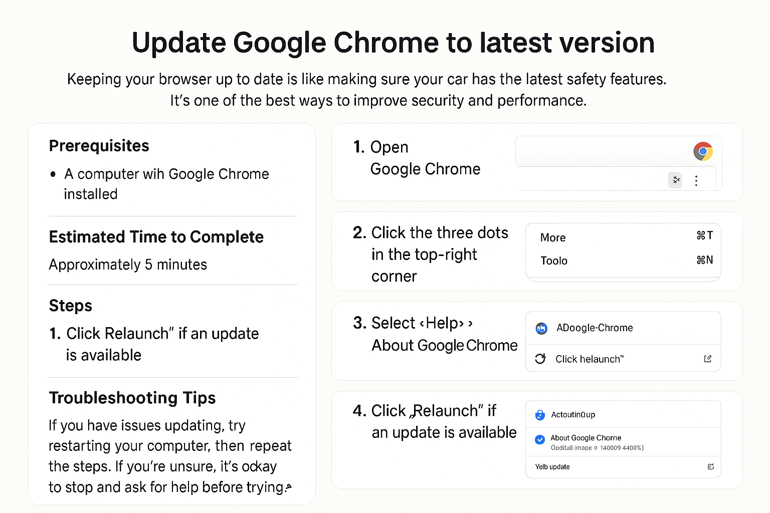 Update Google Chrome to latest version