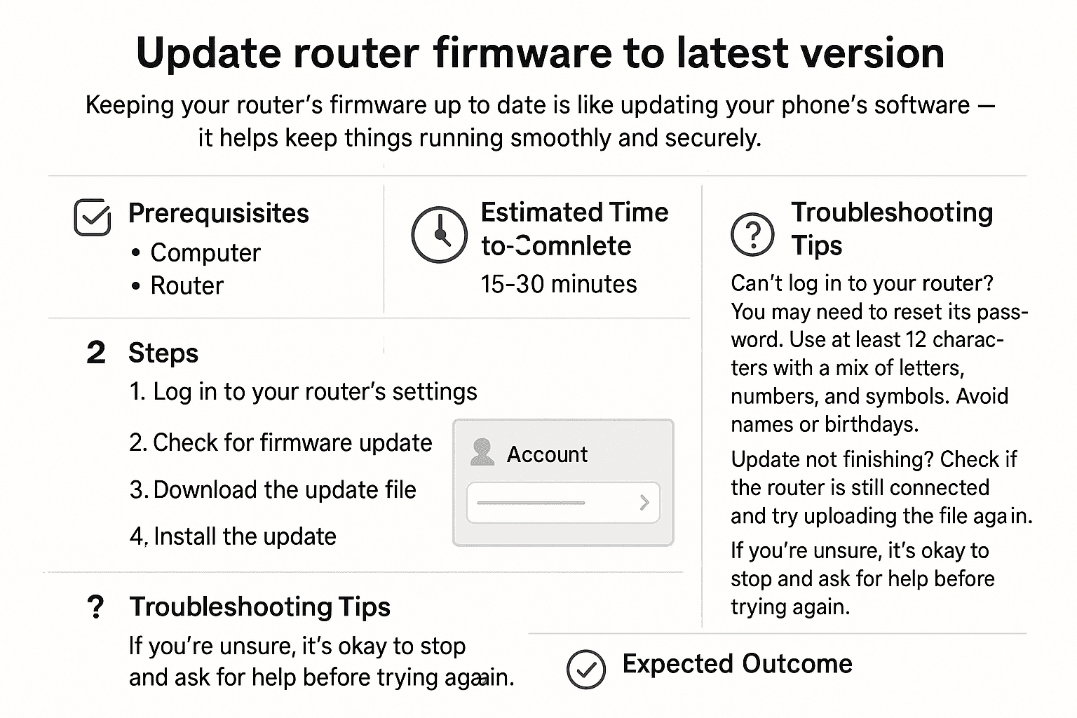 Update router firmware to latest version
