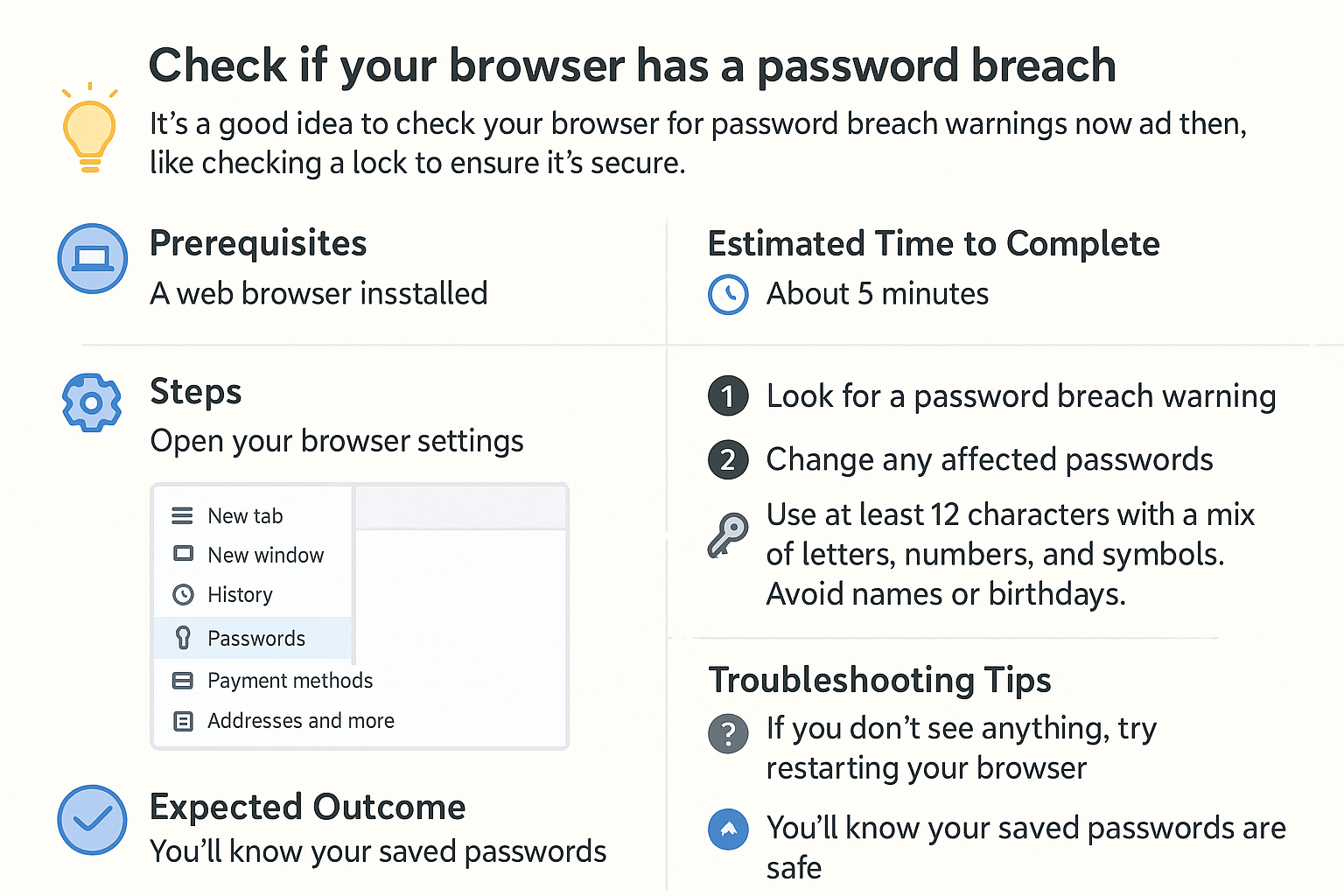 Check if your browser has a password breach warning