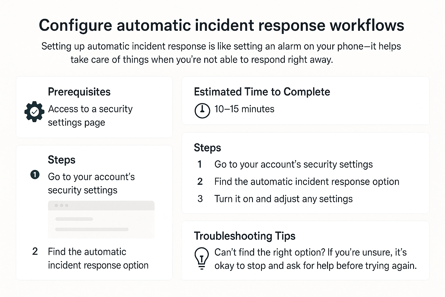Configure automatic incident response workflows