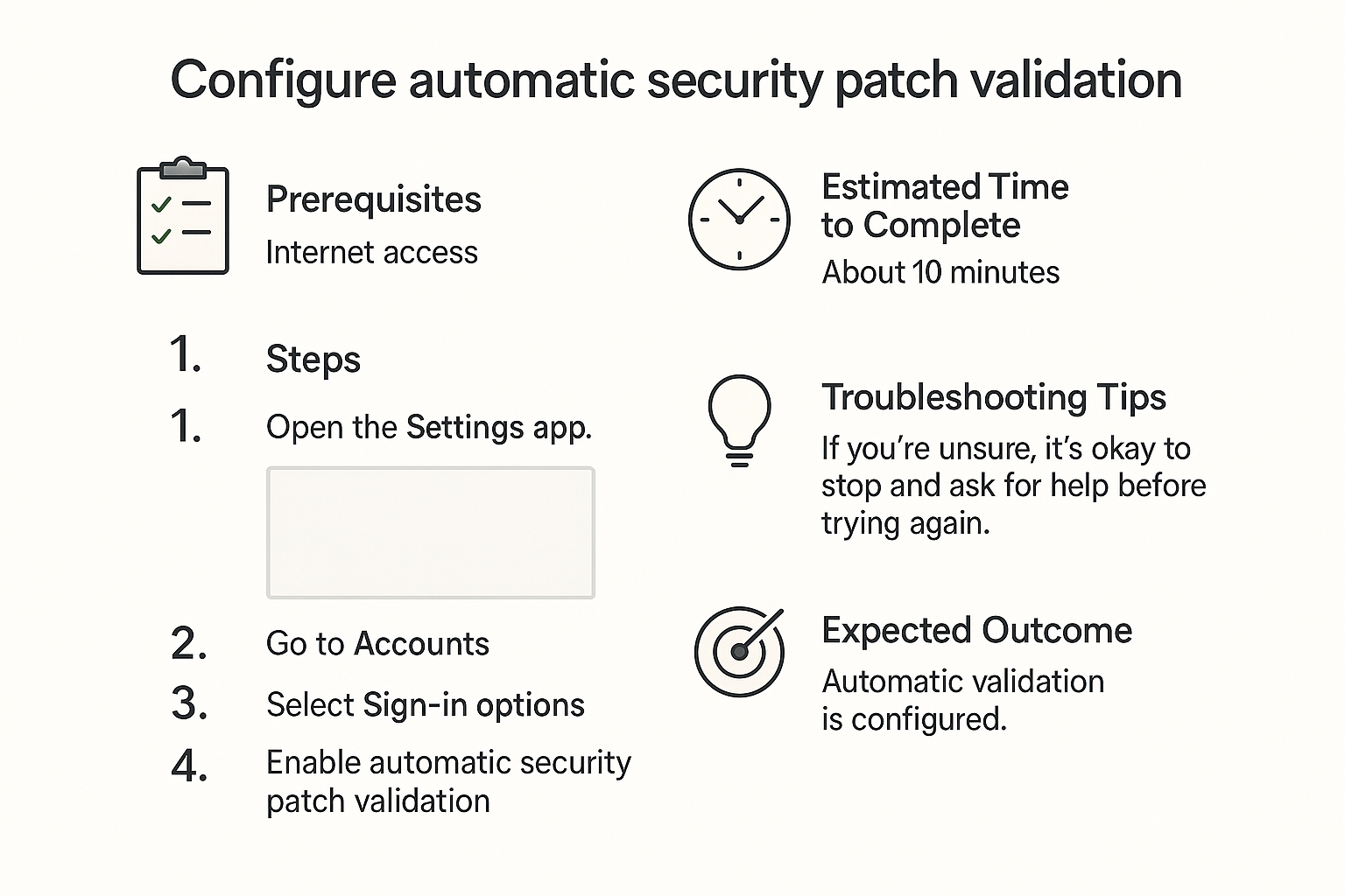 Configure automatic security patch validation