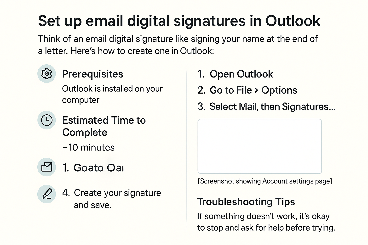 Set up email digital signatures in Outlook