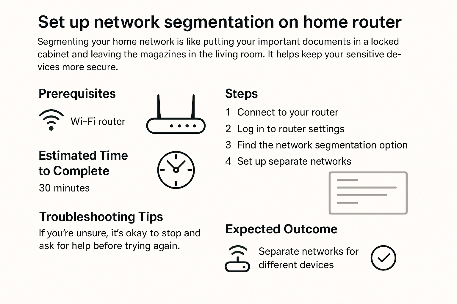 Set up network segmentation on home router