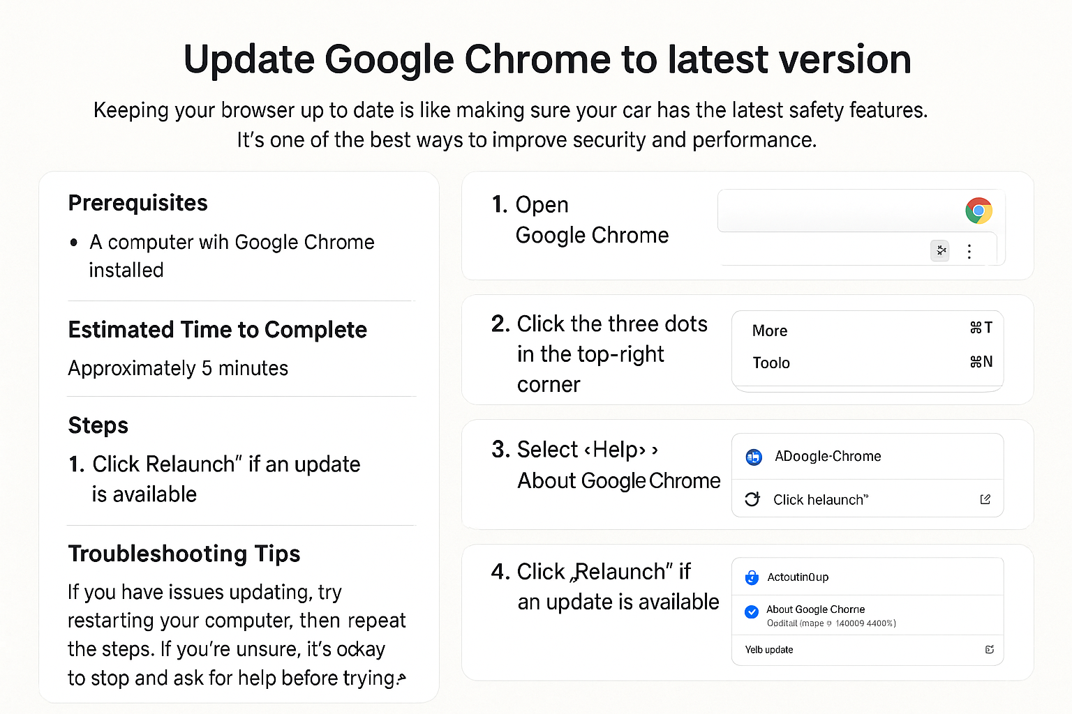 Update Google Chrome to latest version